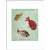 Long-Tsing-Yu trio of fish print in white frame