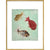 Long-Tsing-Yu trio of fish print in gold frame