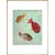 Long-Tsing-Yu trio of fish print in natural frame