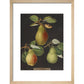 Pears print in natural frame