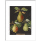 Pears print in white frame
