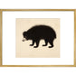 Sloth Bear print in gold frame