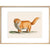 A ginger cat print in natural frame