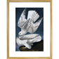 Iceland or Jer Falcon print in gold frame