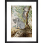 Koala bears print in black frame