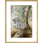 Koala bears print in gold frame