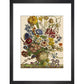 Flowers in a vase print in black frame