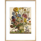 Flowers in a vase print in natural frame