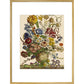 Flowers in a vase print in gold frame