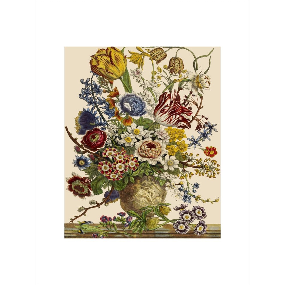 Flowers in a vase print unframed
