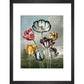 Tulips - The Temple of Flora print in black frame