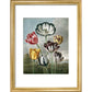 Tulips - The Temple of Flora print in gold frame