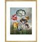 Tulips - The Temple of Flora print in gold frame