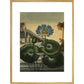 Blue lotus print in gold frame