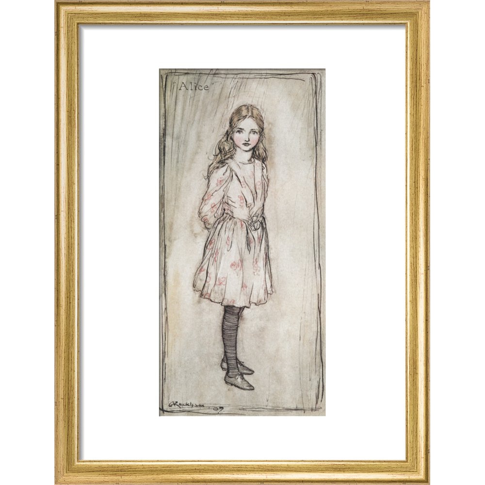 Alice print in gold frame