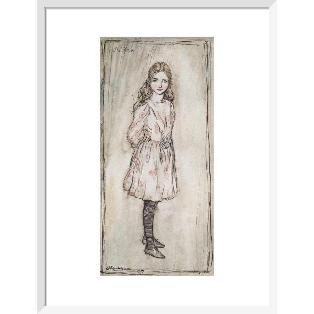 Alice print in white frame