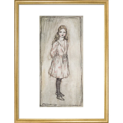 Alice print in gold frame
