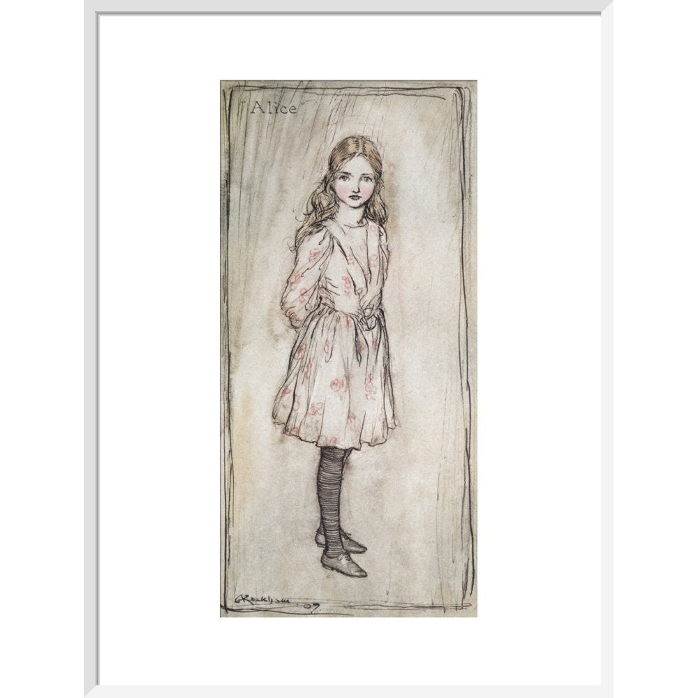 Alice print in white frame