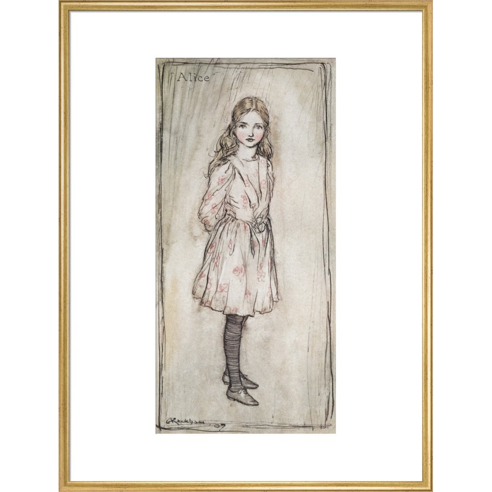 Alice print in gold frame