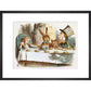 The Mad Hatter's Tea party print in black frame