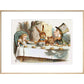 The Mad Hatter's Tea party print in natural frame