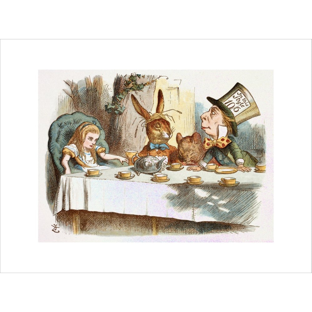 The Mad Hatter's Tea party print unframed