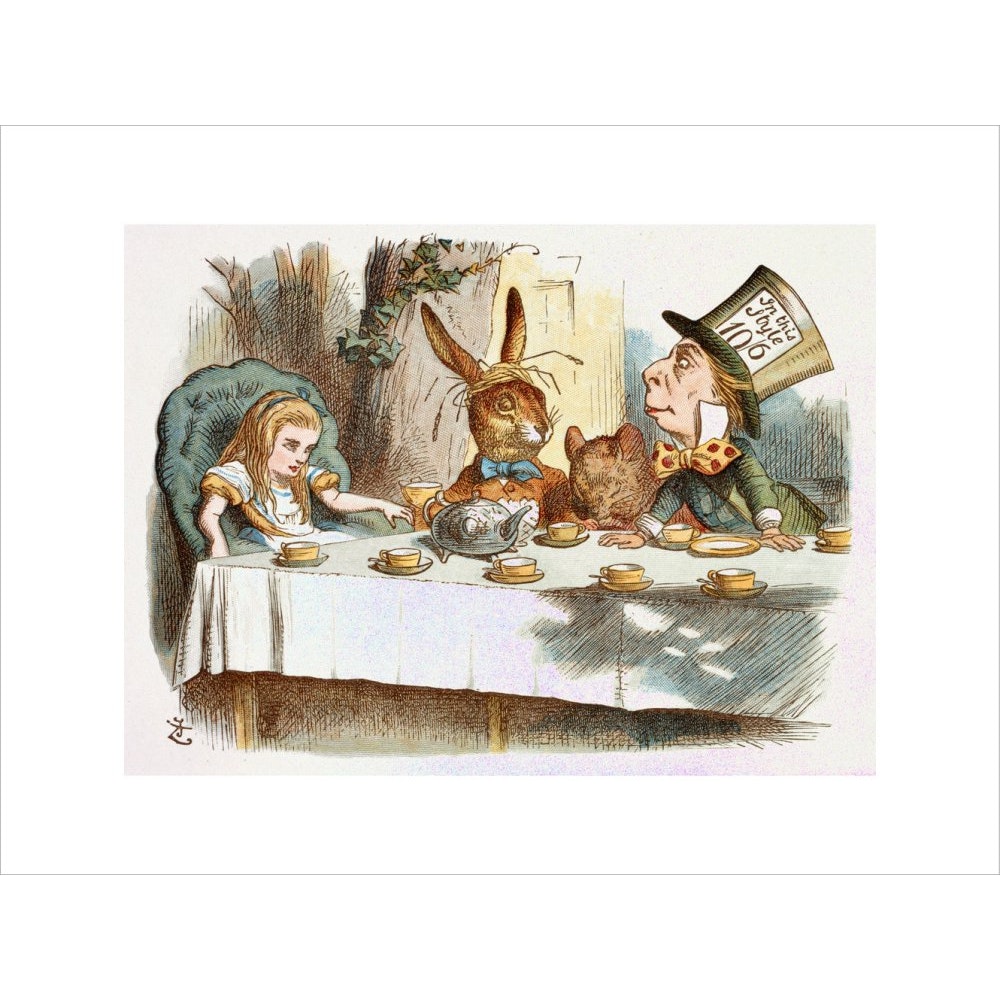 The Mad Hatter's Tea party print unframed