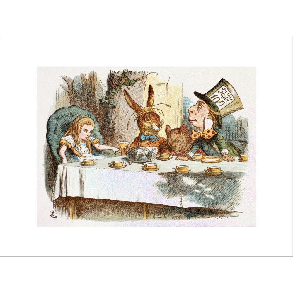 The Mad Hatter's Tea party print unframed