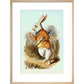 The White Rabbit print in natural frame