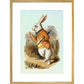 The White Rabbit print in gold frame