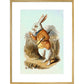 The White Rabbit print in gold frame