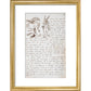 Alice and the White Rabbit print in gold frame