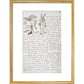 Alice and the White Rabbit print in gold frame