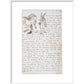 Alice and the White Rabbit print in white frame