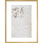 Alice and the White Rabbit print in gold frame