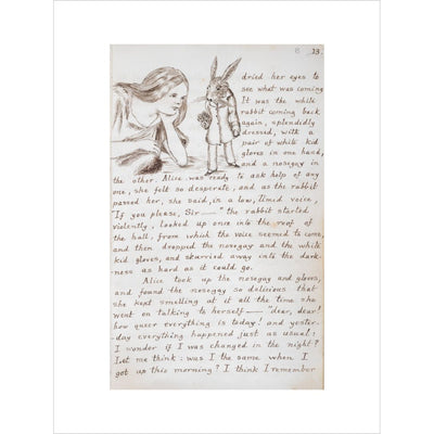 Alice and the White Rabbit print unframed