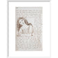 Alice puts down the bottle print in white frame