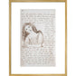 Alice puts down the bottle print in gold frame