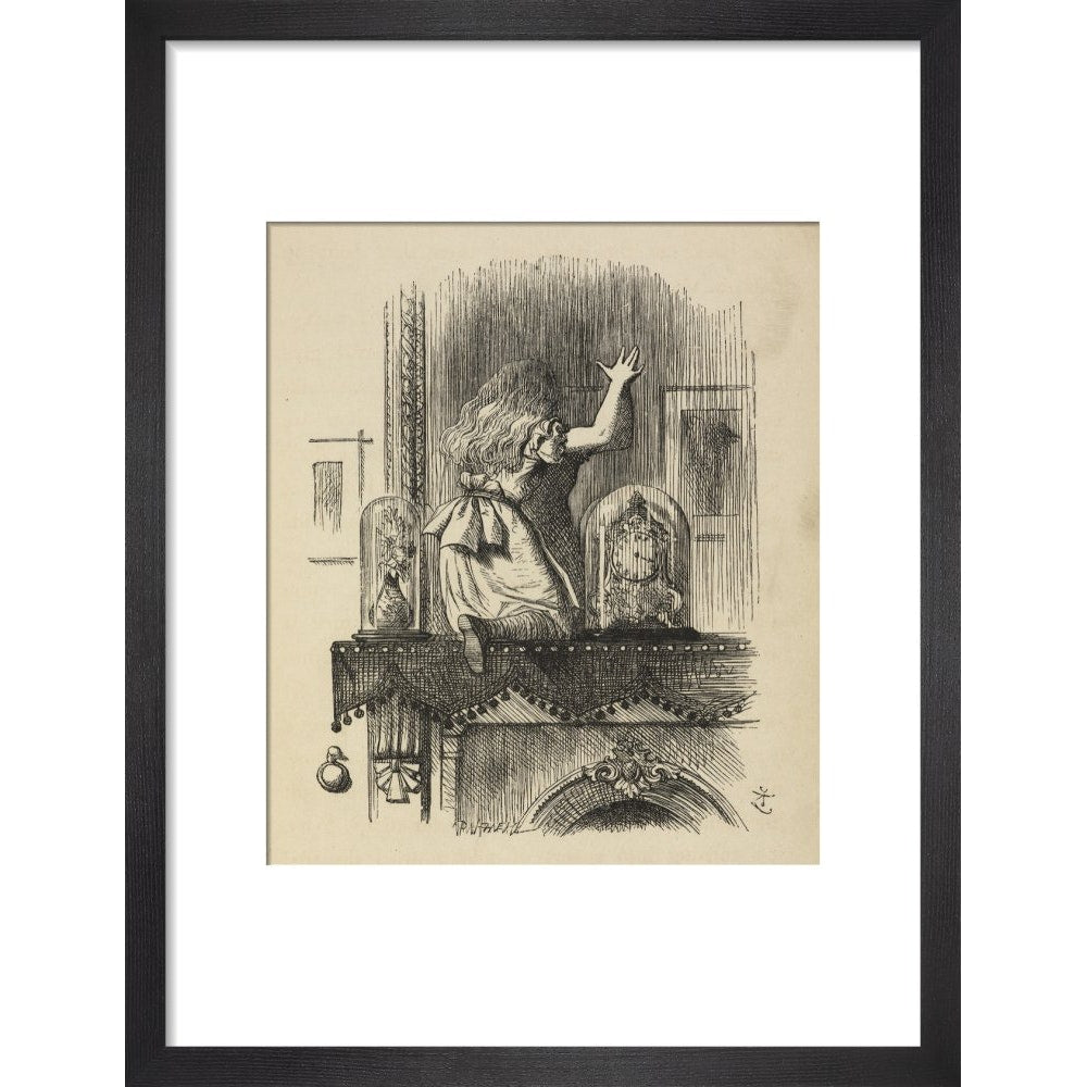 Through the looking-glass, and what Alice found there print in black frame