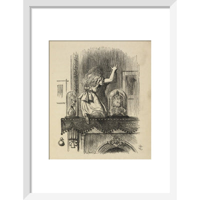 Through the looking-glass, and what Alice found there print in white frame