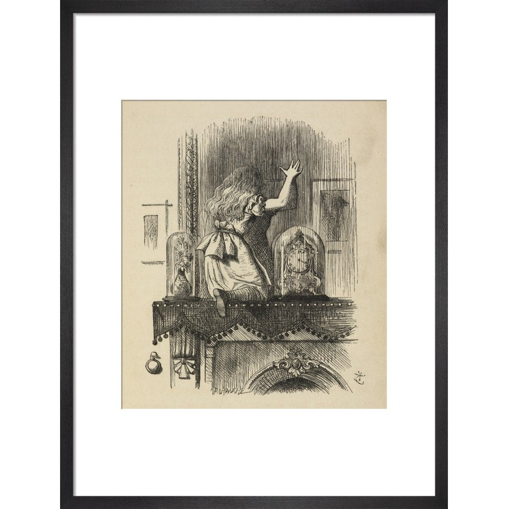 Through the looking-glass, and what Alice found there print in black frame