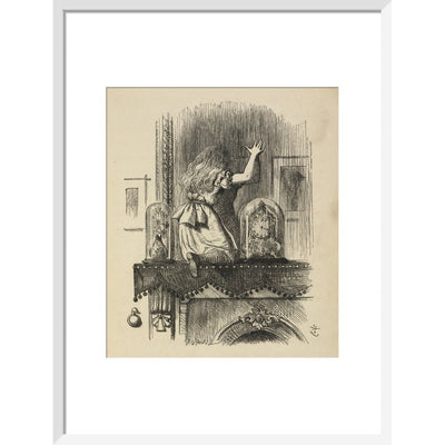 Through the looking-glass, and what Alice found there print in white frame
