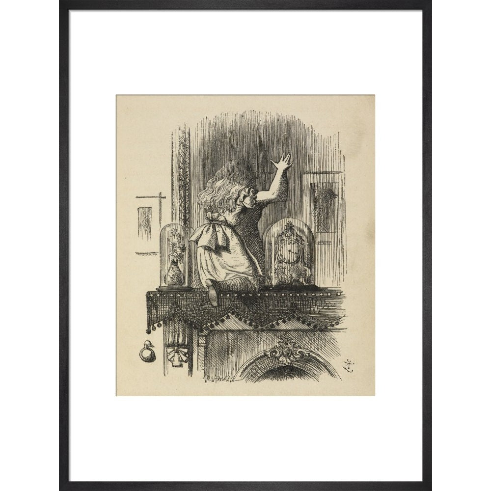 Through the looking-glass, and what Alice found there print in black frame