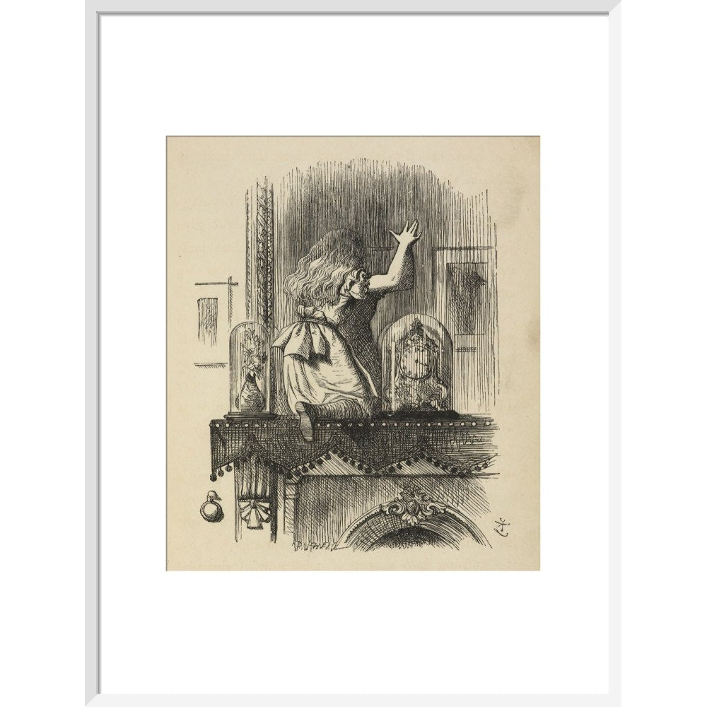 Through the looking-glass, and what Alice found there print in white frame