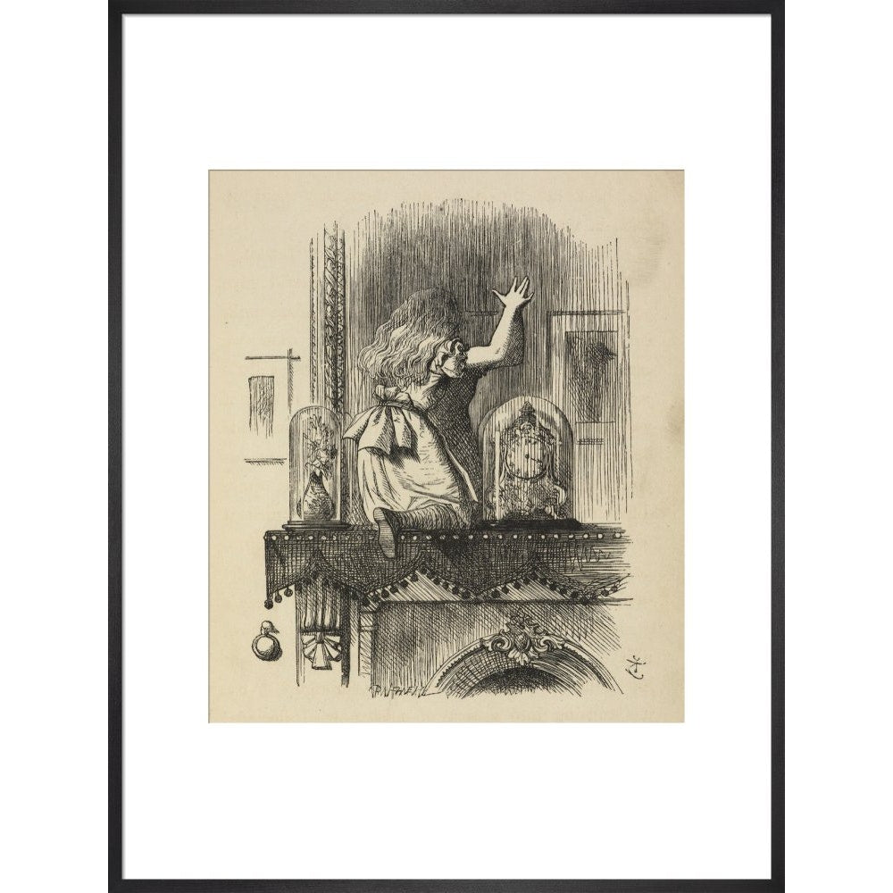 Through the looking-glass, and what Alice found there print in black frame