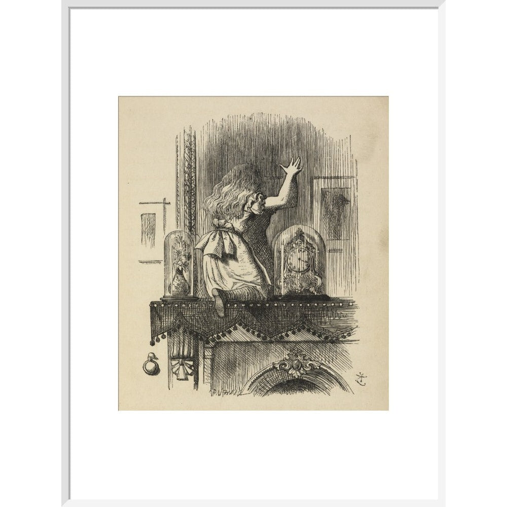 Through the looking-glass, and what Alice found there print in white frame