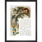 Alice and the Cheshire Cat print in black frame