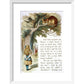 Alice and the Cheshire Cat print in white frame