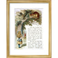 Alice and the Cheshire Cat print in gold frame