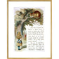 Alice and the Cheshire Cat print in gold frame